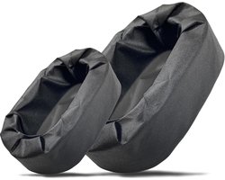 2 stuks Zwevende Vijverplantenbakken van Geweven Stof – Zwevende Plantenbakken voor Vijvers, Hydrocultuur, Wateropstellingen en Aquascape Decoraties, Zwart (Ovaal)