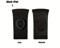 2 stuks/1 paar ademende sportkniebeschermers unisex voor basketbal, hardlopen, fietsen, voetbal en dansen comfortabele ondersteuning (zwart)