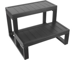 2 treden outdoor whirlpool tuin whirlpool trap opstaptrap spa pedaal trappen rechthoekig antislip meertraps van hout antislip met structuur hoeken design trap buiten hoog belastbaar
