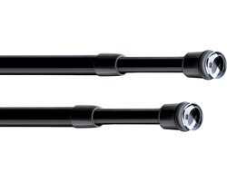 2 Verstelbare Gordijnroedes Zonder Boren 55-86 cm