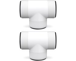 2 vervangstukken voor geschikt voor Intex & Coleman zwembadslangconnectoren, 1,5 inch (ongeveer 3,8 cm) T-vormige zwembadslangconnector, zwembadpomp accessoires, lekvrij ontwerp-Stijl 1