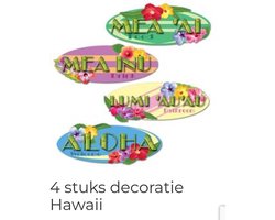 2 x 4 stuks Decoratie Alowa, Muur decoratie, Themafeest, Hawaii, Zomer.