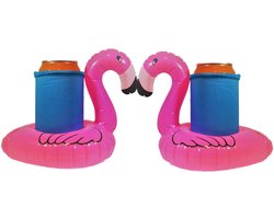 2 x Flamingo bar bekerhouder voor blikjes, cocktails en meer  -  Jouw Zwem bad accessoire!