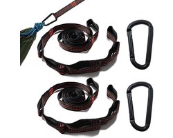 2 x Hammock Straps - 2 m x 2.5 cm - Hanging Belt Set - Tree Swing Belts - Geschikt voor Travel - Camping - Hammock Swing - Maximale Belasting 300 kg