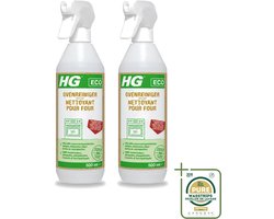 2 x HG ECO - Ovenreiniger - Verwijdert Snel & Effectief - Duurzaam & Ecologisch - 500 ml - Wasstrips - Oven Reinigen - Vet Verwijderen - Oven Reiniger - Eco Oven Reiniger - Aangebrand Vet Verwijderen