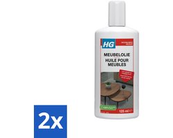 2 x HG Meubelolie Eiken 140 ml - Meubel Olie - Eiken Meubels - Hout Onderhoud - Meubels Verfraaien - Hout Beschermen