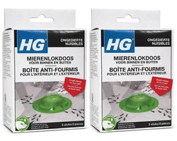 2 x HG Mierenlokdoos 2 stuks per verpakking - Mieren Bestrijding - Mieren Lokdoos - Mierenplaag - Mierenwereld - Mieren In Huis