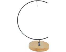- 2 x IJzeren standaard voor het ophangen van plantenterraria - Plantenstandaard voor het ophangen van planten tafelballon terrarium glazen hanger - Micro-landschap van hout