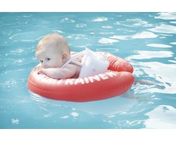 2 X rode SWIMTRAINER "Classic" Rood + gratis Handpomp | DE VEILIGE BABY ZWEMBAND: ZWEMTRAINER | SWIMTRAINER "Classic" ® rood (3 maanden tot 4 jaar) (Keurmerken: CE-TüV-EN13138-1:2014)