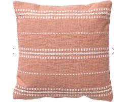 2 x Sierkussens- Riza-45x45 cm-Roze-Katoen-Dutch Decor-Kussenhoezen-Kussens-Sierkussen-Woonaccessoires-Huisinrichting-Kussens voor jou- Broche Boetiek-Kussensloop-Kussens-