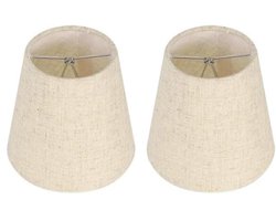 2 x Stoffen lampenkappen, 9 x 14 x 13 cm Vervangende lampenkap voor wandlampen, kroonluchters, lampenkappen, decoratieve verlichting voor tafellampen, hanglampen