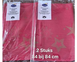 2 x Tafelkleed/ Tafellaken Kerstmis 84x 84 cm Duni , Wegwerp, Papier, Tafeldecoratie, Rood.