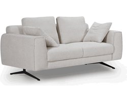 2-Zits Bank Beige - Stof & Metaal - 176x92x84 cm - Bank Detroit - Giga Meubel