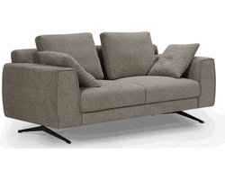 2-Zits Bank Bruin - Stof & Metaal - 176x92x84 cm - Bank Detroit - Giga Meubel