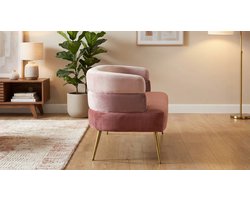 2-Zits Bank Fluweel – Arqam Luxe Roze Loveseat met Gouden Poten, Compacte Design Sofa, Modern Cosy Woonkamer Bank 125 cm
