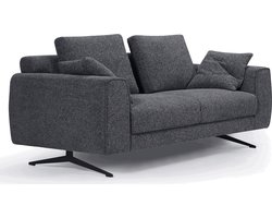 2-Zits Bank Grijs - Stof & Metaal - 176x92x84 cm - Bank Detroit - Giga Meubel