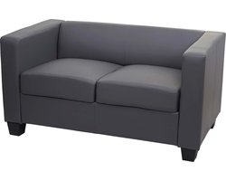 2-zits bank loungebank Lille ~ kunstleder, donkergrijs