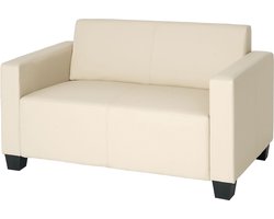 2-zits bank Lyon loungebank kunstleer ~ crème