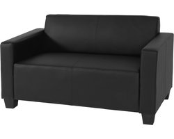 2-zits bank Lyon loungebank kunstleer ~ zwart