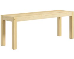 2-zits houten bank, eetbank in landelijke stijl, keukenbank voor de woonkamer, tot 240 kg, grenenhout naturel 120x33x45cm
