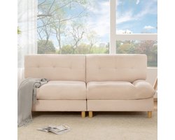 2-zits sofa - bank met opbergruimte van Teddy - gestoffeerde bank - beige