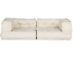 2-zits | Tweezitsbank | 2-zitsbank modulaire bank 140x70x36 crèmekleurig stof