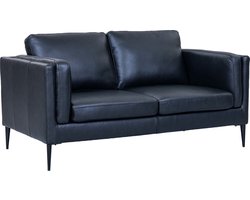 2-Zits Zwart - Metaal/Leer - 157x88x83cm - Valencia