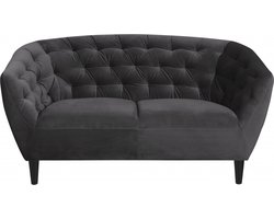 2-zitsbank Akersloot - Velvet - Grijs - 150 x 78 x 84 cm (BxHxD)