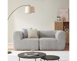 2-Zitsbank Hurvas modulaire bank 216x108x76 cm grijs [en.casa]