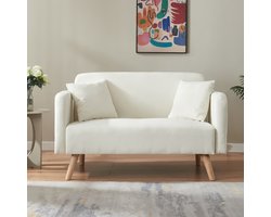 2-zitsbank Midt 132x70x80,5 cm beige [en.casa]