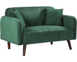 2-zitsbank Midt 132x70x80,5 cm groen [en.casa]