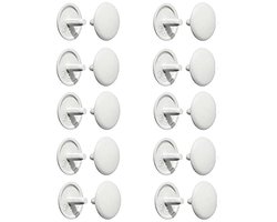 20 Afdekkappen voor Schroefdoppen - Kopgat Afdekking - Kunststof Verzonken Kop - PZ2 Meubels - Zuiver Wit