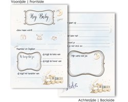 20 Babyshower invulkaarten jongen - Babyshower - Babyshower spelletjes - Babyvoorspellingen jongen - Babyshower games - Babyshower spelletjes