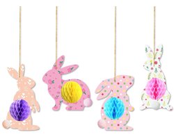 20-delige paashaas honingraatversiering, paashaasje hanger in cartoonstijl, paasei, decoratie.