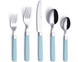 20-delige RVS Bestekset met Gekleurde Handvatten | Diner- en Theeservies voor 4 Personen