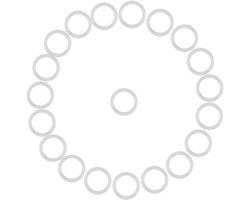 20-delige set O-ringen voor fopspeenhouder met clips en adapter - Transparant - Baby accessoires - Veiligheid en gemak