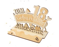 20 Jaar Houten Verjaardagscadeau voor Mannen en Vrouwen - Houten Top Cadeaus Decoratie - Gastenboek - Decoraties voor Familie en Vrienden - Cadeau-ideeën voor Vrienden en Familie