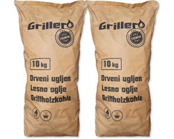 20 kg Beukenhout Houtskool - Premium BBQ Kolen voor Steakhouse Kwaliteit