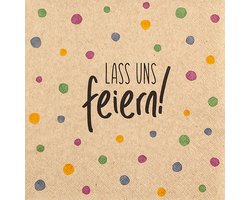 20 Papieren Servetten met Gekleurde Stippen | 33x33 cm | Duurzaam & Gerecycled Materiaal
