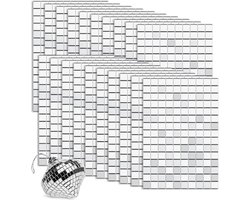 20 rollen 3000 stuks zelfklevende mini-spiegel mozaïek spiegeltegels - glas - 10 x 10 mm - discobal knutselen - doe-het-zelf - keuken - badkamer - KTV .