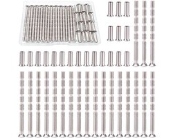 20 ST M4-Verbindingsschroeven met Hulzen, Hulsschroeven Vernikkelde Stalen Verbindingsschroeven met Hulzen Afbreekschroef voor Sleutelgat, Feurhendel, Kast, Lade