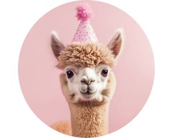 20 Stickers Feestbeest Alpaca - vrolijke dieren - schattig - Sluitzegel - Feestelijk inpakken - Traktatie - Verjaardag - Feest - Kinderfeest - Kinderverjaardag