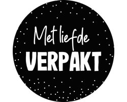 20 Stickers Met liefde verpakt - wensetiket - sluitsticker -vcadeau inpakken - verpakken - sticker - wholesale - retail