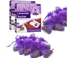 20 stuck Lavendel Geurzakjes - Biologische Lavendel - natuurlijke lavendel - Paars/Lila- Organza Zakjes - lavendel - geurzakje - Geurzakjes voor kledingkast - Geurzakjes - Lavendel