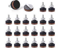 20 Stukken Meubel Niveau Kits - Verstelbare Meubel Niveau Voeten met Spons Pads - Schroef-in Antislip Meubel Been Niveau Set voor Tafel - Stoel - Kasten - Bank