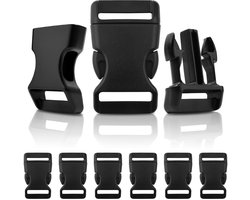 20 stuks 1" gebogen plastic gespen voor rugzakriemen, parachutistenriemen, hondenhalsbandgespen