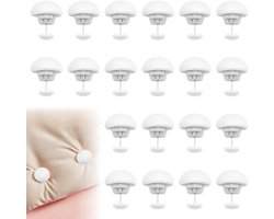 20 Stuks Dekbedovertrek Ties met Clip, Bevestigingsclips voor Dekbed, Duvet Cover en Matras