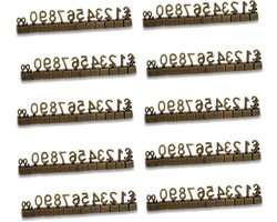 20 Stuks Digitale Prijskaartjes 3D Metalen Rekken Verstelbare Prijs Kubus Kit voor Winkel Display en Sieraden, Horloges en Kantoor Prijsmarker Labels Brons