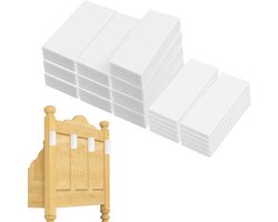20 Stuks Hoofdeinde Stoppers voor de Muur, Zelfklevende EVA Schuim Meubelbeschermers, Geluidsdempers voor Bed en Bank, Anti-Trilling en Ruimtebesparende Vullers