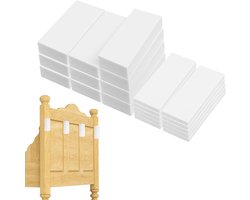 20 Stuks Hoofdeinde Stoppers voor Muur, Zelfklevende EVA Schuim Meubel Beschermers, Inclusief 10 Stuks (20mm) en 10 Stuks (3mm) Geluiddempers voor Bed en Bank, Anti-Trilling en Vulling